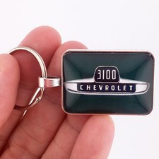 Vintage Chevrolet 3100 Chrome Fender Emblem Dark Green 1
