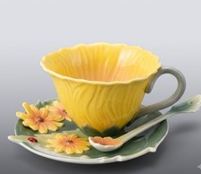 Rare Baymark Australia Stamped Franz Style Sunflower & Ladybug Trio - Limited Ed picture