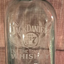 Jack Daniel's Old No. 7 Tennessee Whiskey Clear Glass Liquor Bottle picture
