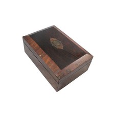 English 19th-Century Walnut Burl Inlay Box picture