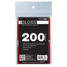 Ultra PRO Gloss Standard Deck Sleeves Gaming Cards Organizer Protector 200 Count picture