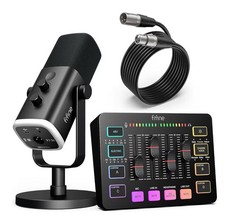 FIFINE Gaming Equipment Bundle, Dynamic XLR/USB Gaming Microphone Set With Mixer picture