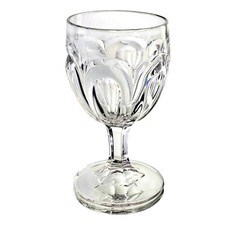 ANTQ EAPG Jas B. Lyon O'hara; Seneca Loop Wine Goblet Water Glass 6.25” C.1861 picture