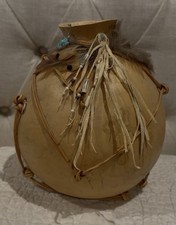 Vintage 1996 Ceremonial Gourd Sea Kelp Turquoise Signed Rita Ray Irwin w/Tag picture