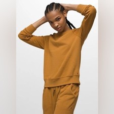 Prana Mustard Yellow Sweatshirt NWT Size XL picture