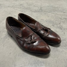 Vintage Brooks Brothers Alden Tassel Loafers Burgundy Mens Size 13 B Preppy Rare picture