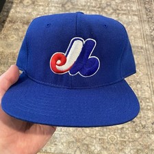Vintage Montreal Expos 90s New Era USA Wool Pro Model Snapback Hat Cap Sz M/L picture