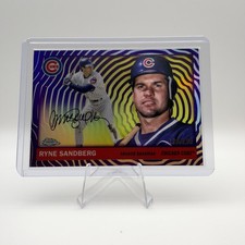 Topps 2025 Chrome Platinum Ryne Sandberg #348 Vibrations Refractor /250 Cubs picture