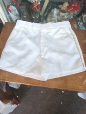 Vintage 1970s Paul Sullivan Sportswear White Polyester Tennis Shorts picture
