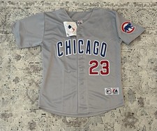 Majestic Authentic Chicago Cubs Ryne Sandberg #23 Gray MLB Jersey Men’s Sz: L picture