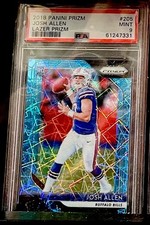 Stunning PSA 9 Mint 2018 Panini Prizm Josh Allen Rookie RC Bills Lazer Prizm 205 picture