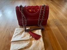 Tory Burch Fleming Spazzolato Bag Tory Red NWT $798 145994 + Dust Bag picture
