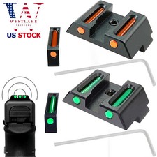 Fiber Optic Front & Rear Sight For Glock 17 17L 19 22 23 24 26 27 33 34 35 38 39 picture