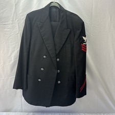 VTG 1973 US Navy Dress Blue Uniform Jacket/ Pants E-5 Hospital Corpsman Vietnam picture