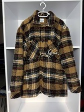 Karl Kani Mens Wool Checkered Buttons Jacket Sz M  picture