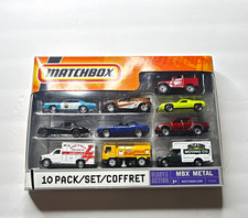 Matchbox MBX Metal 10 Pack 1:64 Diecast Cars Multicolor Unopened Box picture