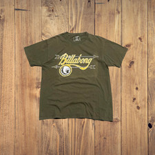 Billabong Men's Green and Khaki T-shirt picture