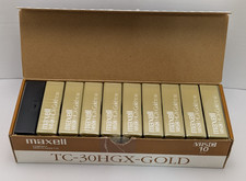 Maxell HGX-Gold TC-30 VHS-C Camcorder Videotape 10 Pack Premium High Grade w Box picture