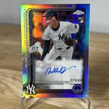 2025 Topps Chrome Will Warren Auto Autograph Refractor RC #/499 Yankees Rookie picture