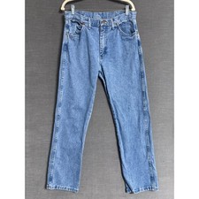 Vintage Wrangler 1013MWZ Jeans 33 Light Blue Cotton Denim Western Straight picture