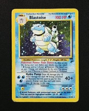Blastoise 2/130 Holo Rare Base Set 2 WoTC Pokemon 2000 HP/DMG picture