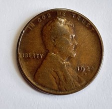 1924 D Lincoln Wheat Cent~ Semi Key Date~ Possible Strike Through Or Damaged picture