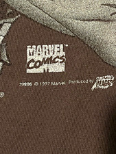Vintage 1997 Marvel Comics Captain America Graphic T-Shirt Brown XL picture