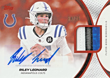 Riley Leonard 2026 Flagship NFLMA-RL 3 Color Patch Auto SP 24/25-Fresh Pull picture