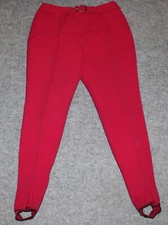 vtg BOGNER BIANCHINI WOOL STIRRUP SKI PANT Made Germany Hi-Waist sz 8 Pants picture