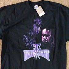 NWT Vintage 1998 WWF WWE Undertaker double sided t-shirt, wrestling,wrestlemania picture
