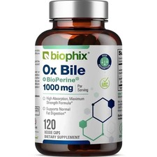 biophix Ox Bile 1000 mg with BioPerine 120 Veggie Capsules picture
