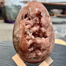 1.61LB Natural Pink Purple Crystal Quartz Mineral Dragon Egg Cave Spiritual Heal picture