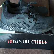 Indestructible Black Lace-Up Work Safety Shoes EH The Invincible Shoe Men’s 10 D picture