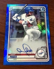 2020 Bowman Chrome 1st Sapphire Andy Pages RC Auto BCPA-AP *Missing Stamp SSP?* picture