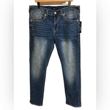 True Religion Ricky Big T Relaxed Straight Jean Size 36 Inseams 34 NWT $199 picture