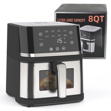 8 QT Air Fryer&Multifunctional Digital Visible Window LED Display 400F Airfryer picture