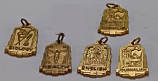 Lot of 5 1958 Vintage Academic Student School Award Medal Pendant Herff Jones picture