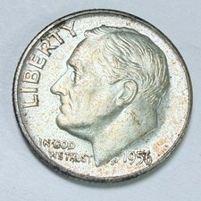 1956 D Roosevelt Silver Dime, Actual 90% Silver Coin Shown #12253 picture