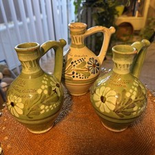 3 Romanian Folk Pottery Vessels. Signed By Potter- Orosz Andrei, Carei. picture