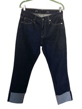 NWOT AG Adriano Goldschmied Mari High Rise Straight Cuffed Jeans Women Sz 29  picture