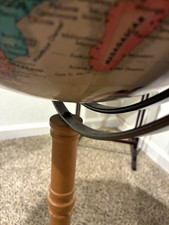 Antique Style Floor Standing World Globe 16 in Replogle 11 comander picture