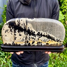 3.52LB Beautiful Natural Chinese Dendritic Limestone Picture Stone Guohua-Rare picture