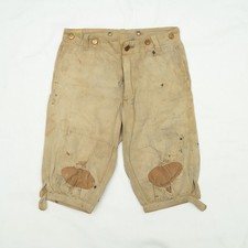 Vtg Antique 1800s early 1900s Lion Brand Youth Trousers Moleskin Repairs Denim picture