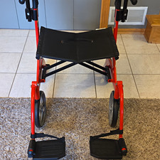 Red/Black 4-Wheel Rollator Walker with Seat for Adult & Senior picture