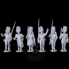 Saxony Liebgrenadier Command  28mm Napoleonic Unpainted Resin Miniatures picture