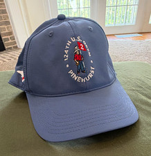 Ahead 124th U.S. Open Pinehurst Blue Adjustable Golf Hat Breathable Emb Logo picture