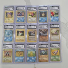 Nintendo Pokemon TCG 15-Card CGC Graded Holo Lot Pikachu Team Rocket JP picture