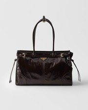 Prada Bonnie large leather handbag Brown picture
