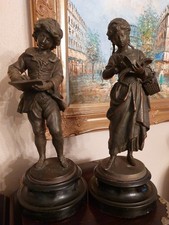 19th Century Pair of August Moreau Écoliers (students) Sculptures picture