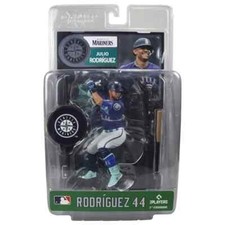 McFarlane MLB Julio Rodriguez Seattle Mariners Blue Jersey Figure Stand Backdrop picture